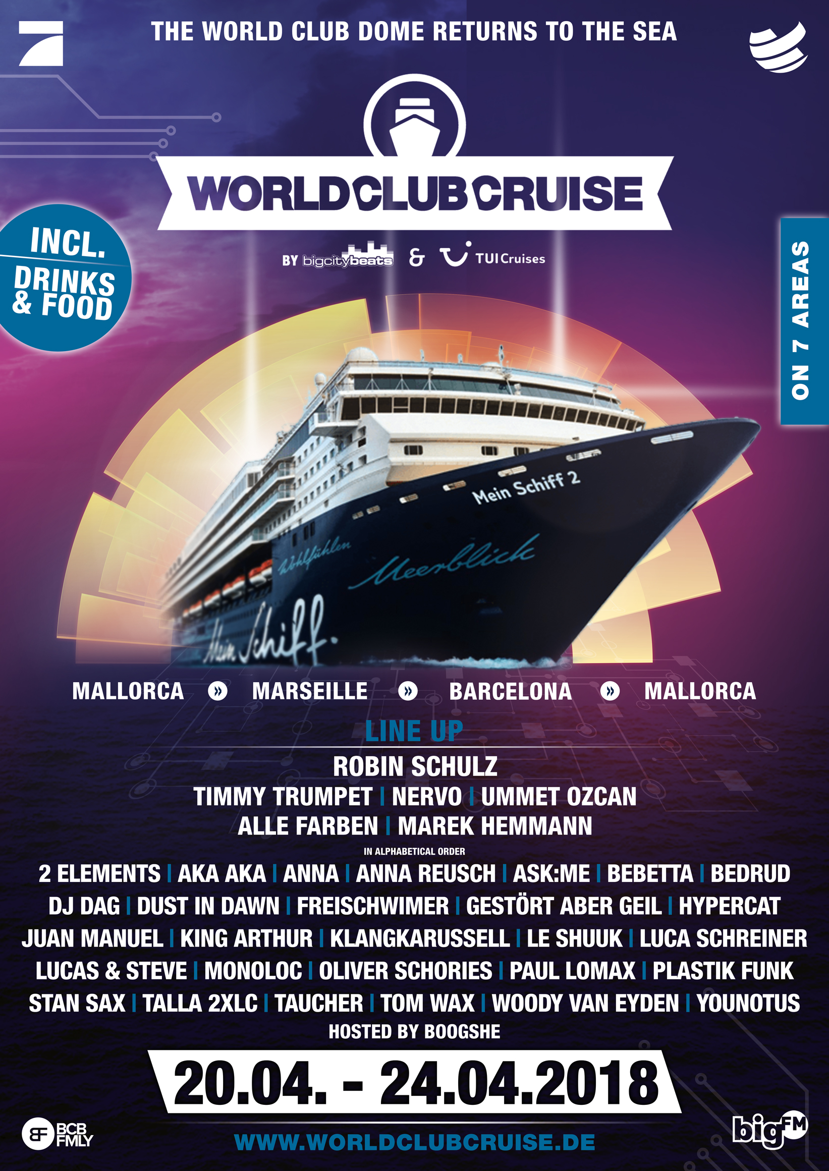 Das offizielle Plakat der World Club Cruise