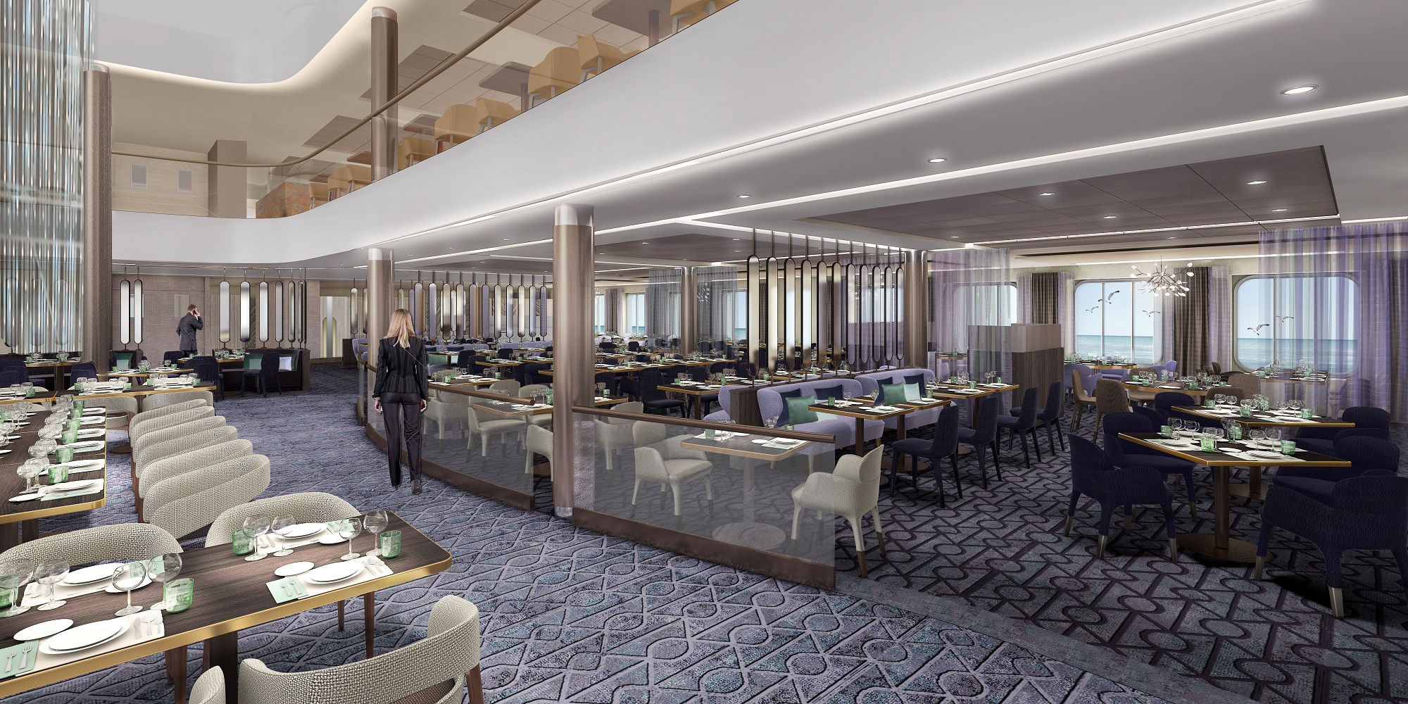 Design von Cm Design: Das Restaurant Atlantik auf der neuen Mein Schiff 2 von TUI Cruises
