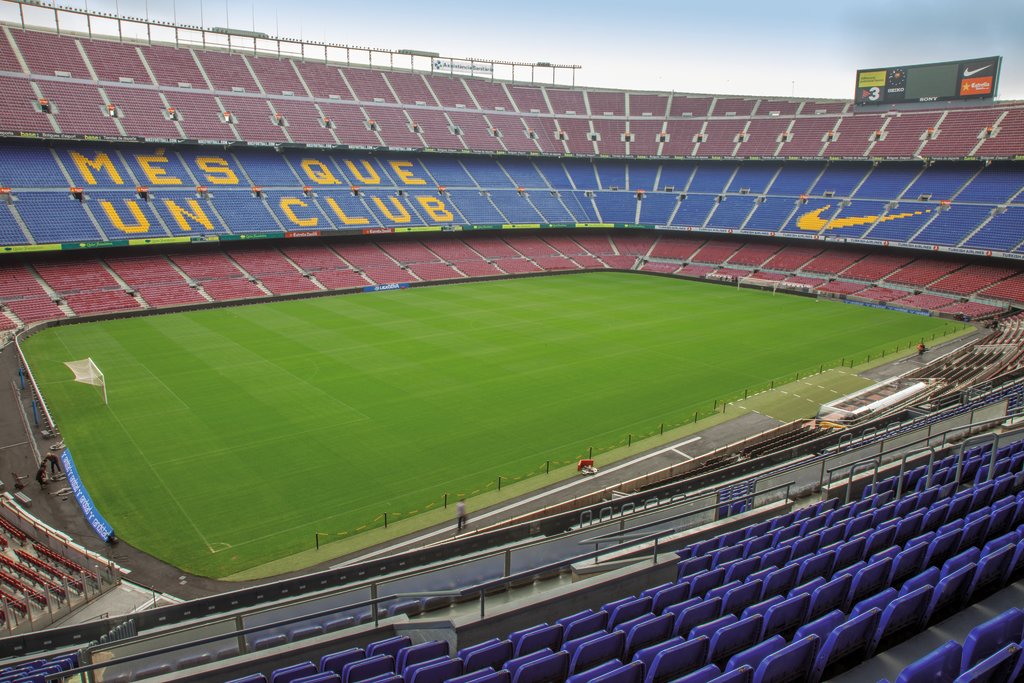Blick ins Stadion des FC Barcelona beim Mein Schiff Landausflug