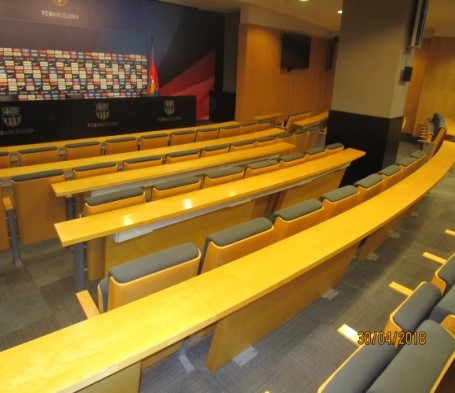 Das Pressezentrum in Stadion Camp Nou vom FC Barcelona